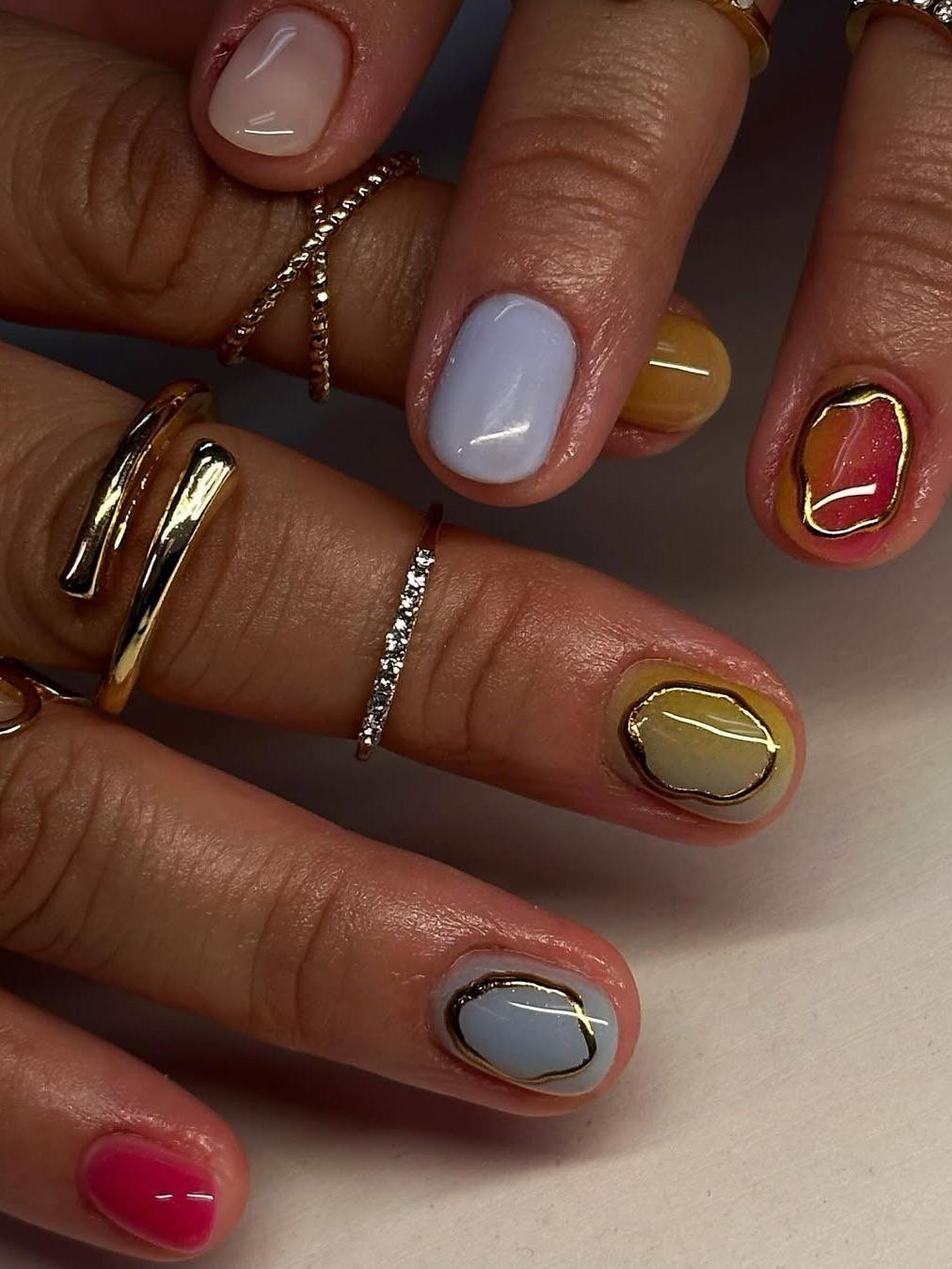 Inspiração de unhas curtas
