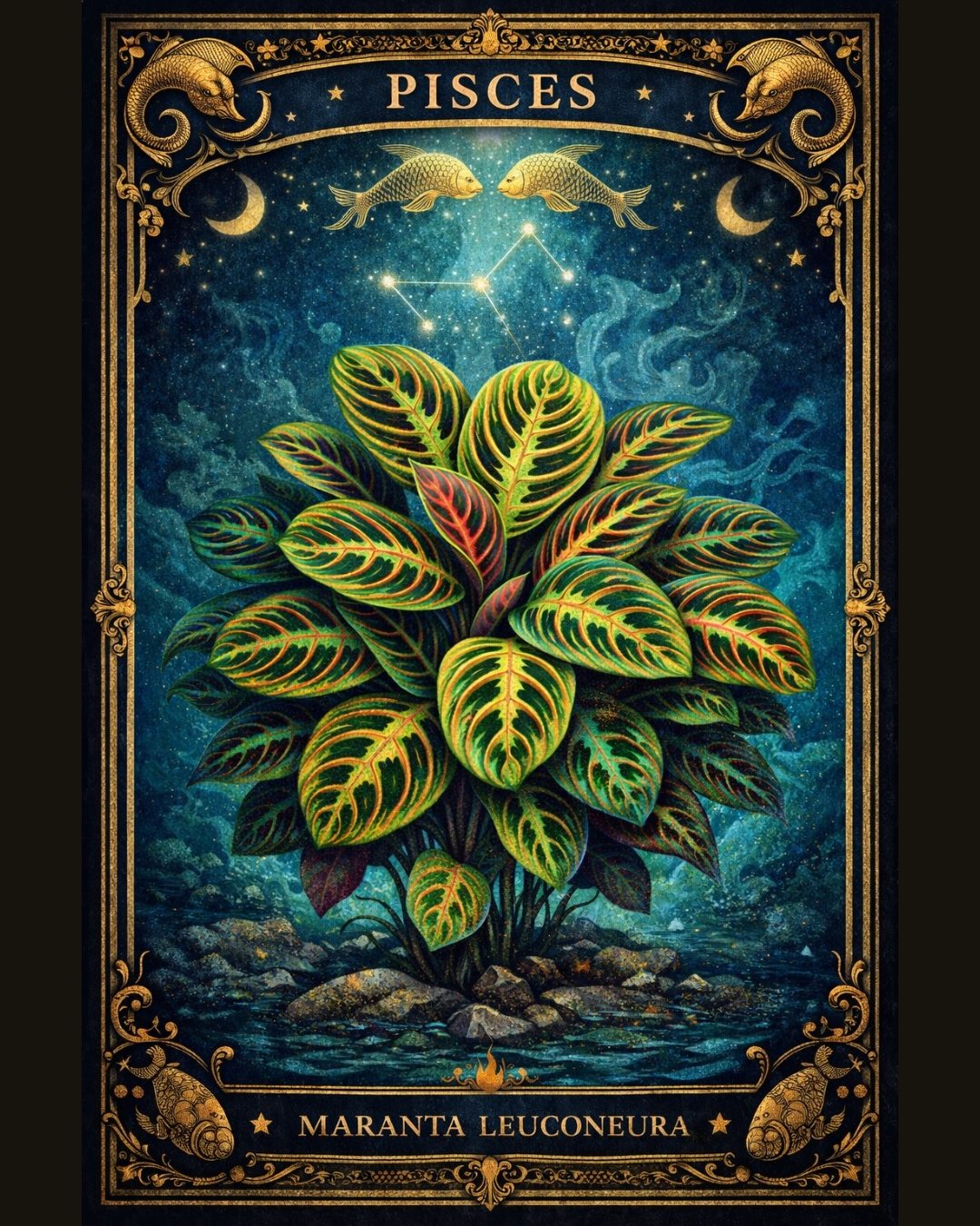 Peixes e a Maranta-rezadeira