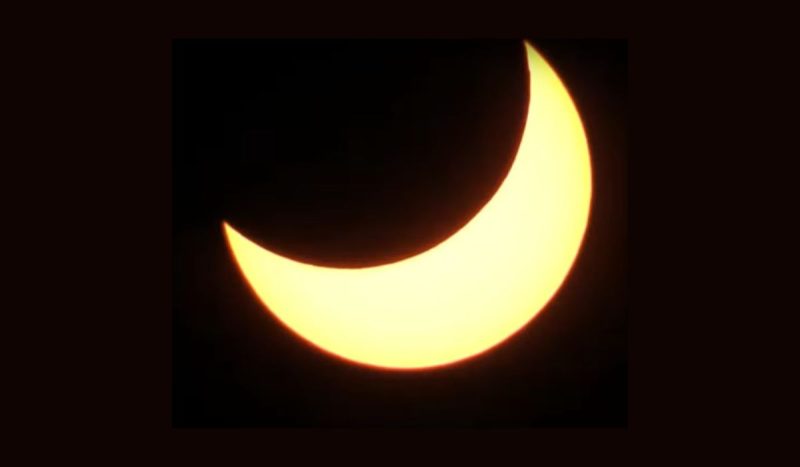 Eclipse na sua fase parcial