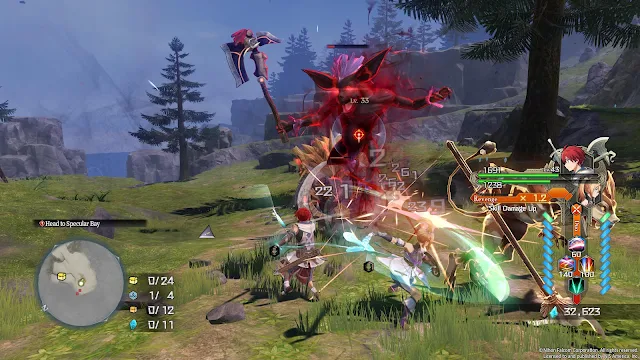 Combate contra inimigos de elite em Ys X